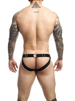 MOB Erotic Wear DNGEON Peakaboo Jock Red OS