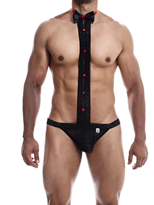 MOB Tuxedo Lace Thong Black-LXL