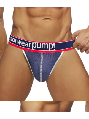 Sexy Jockstrap for Men Blue/Red Pump