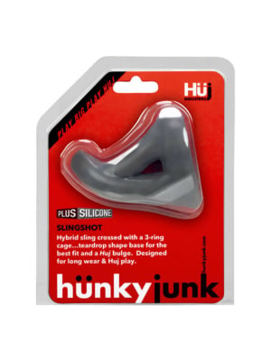 Δαχτυλίδι Πέους Hunkyjunk SlingShot 3 Ring Teardrop Μαύρο Σιλικόνη