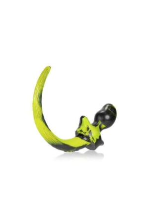 Πρωκτική Σφήνα με ουρά Oxballs Pug Puppy Tail Plug Κίτρινο Small