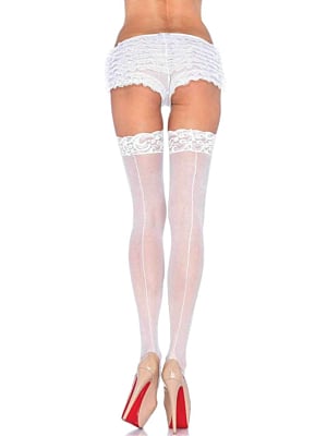 Sheer backseam stockings one size