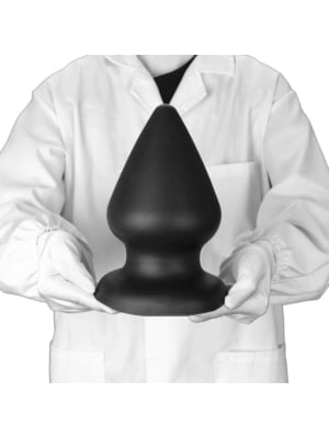 Ultra Soft Silicone Anal Plug Black 18.5 x 11 cm
