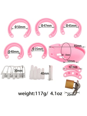 Silicone Chastity Cock Cage Pink