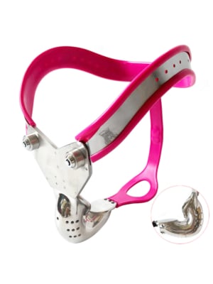 Bent Chastity Male Cage Pink