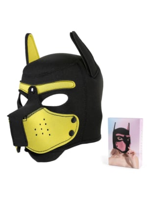 Unisex Full Face Pup Neoprene Hood Yellow