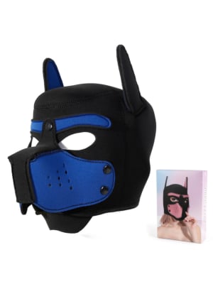 Unisex Full Face Pup Neoprene Hood Blue