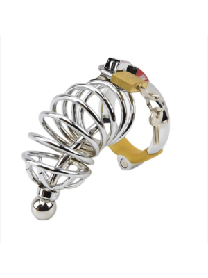 Impound Corkscrew Male Chastity Device with Penis Plug