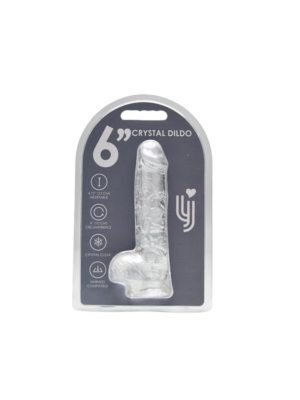 Loving Joy 6 Inch Dildo with Balls Clear