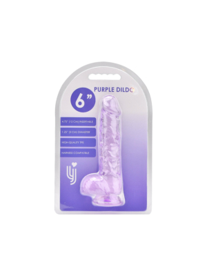 Loving Joy 6 Inch Dildo with Balls Purple