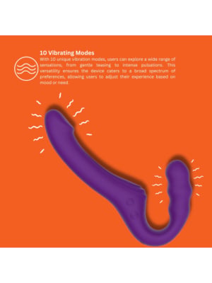 Mina Echo Remote Vibrating Strapless Strap On
