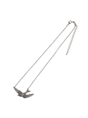 Silver Swallow Chain Necklace (4.7cm Diameter)