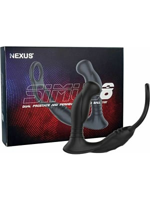 Nexus SIMUL8 Prostate and Perineum Vibrator - Επαναφορτιζόμενος Δονητής Προστάτη με Cock Ring