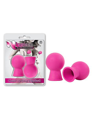 NIPPLESS SILICONE NIPPLE SUCKER SET OF 2PCS PINK
