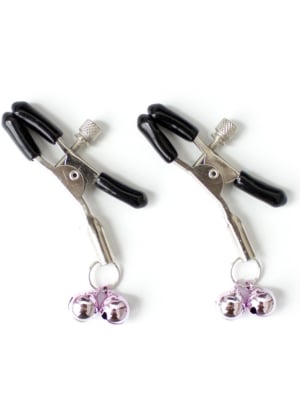 Nipple Clamps with Colorful Bell Pink
