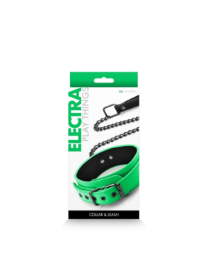Ns Novelties Electra Collar - Leash Green