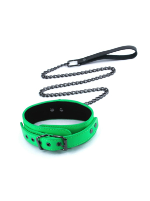 Ns Novelties Electra Collar - Leash Green