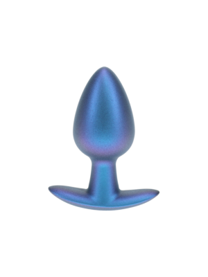 Ouch Smooth Silicone Anal Plug - Medium - 3.1" / 7,9 cm - Metallic Blue