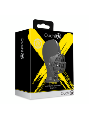 Muzzle with Removable Ball Gag - Black
