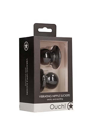 Ouch! Vibrating Nipple Suckers - Black