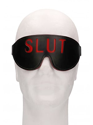 Ouch! Blindfold - SLUT - Black