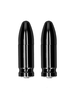 Magnetic Nipple Clamps - Diamond Bullet - Black