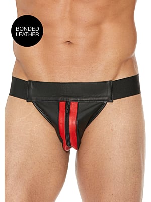 Plain Front With Zip Jock - S/M - Red