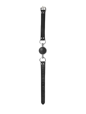 Solid Ball Gag - With Bonded Leather Straps