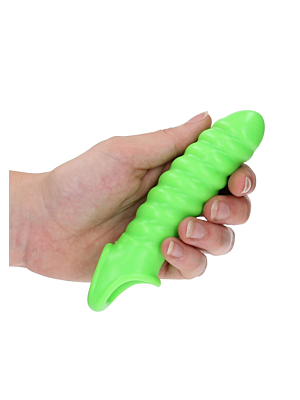 Swirl Stretchy Penis Sleeve - Glow in the Dark