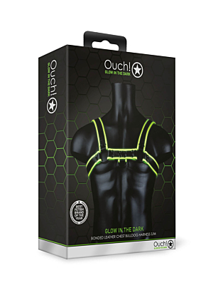 Chest Bulldog Harness  - Glow in the Dark-SM