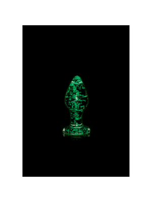 Glass Butt Plug - Glow in the Dark - Small