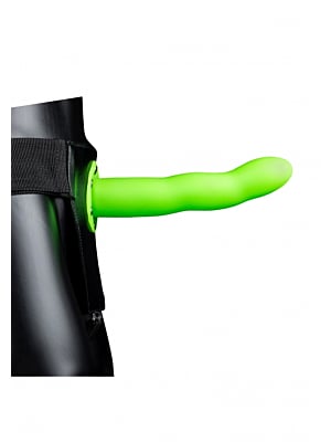 Curved Hollow Strap-on 20 cm - Glow in the Dark