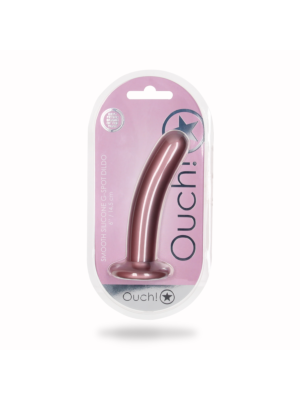 Smooth Silicone G-Spot Dildo Pink 6''