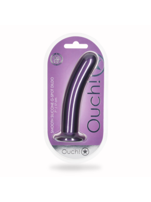 Smooth Silicone G-Spot Dildo - 7'' Purple