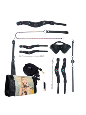 Ouch Venice Collection -Bondage  Kit with Bag - Black