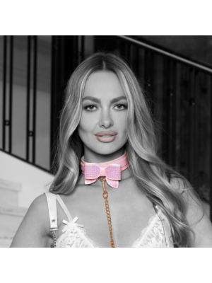 Paris Collection - Collar with Leash - Pink
