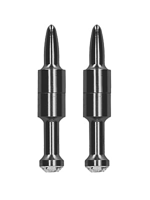 Ouch Magnetic Nipple Clamps - Diamond Pin - Grey