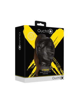 Ouch Mask with Blonde Ponytail - Brown