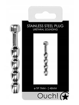 Ouch Urethral Sounding - Metal Plug - 7mm