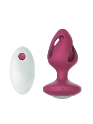 Passion Labs Kai Anal Plug 12 Vibration Modes Silicone Burgundy 