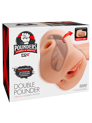 Pdx Plus Double Pounder Vibrating Squeeze Stroker