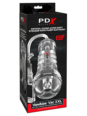 PDX ViewTube Vac XXL Pump See-Thru EZ-Grip Pump Stroker