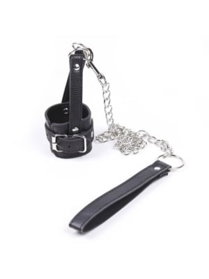 Penis Torture with Leash Black