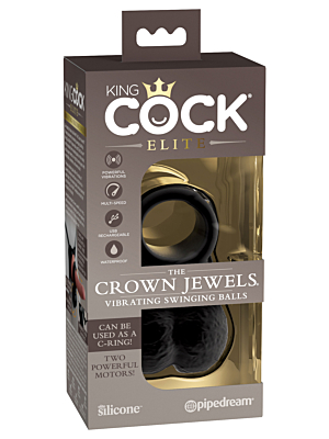 The Crown Jewels King Cock Vibrating Testicles Black