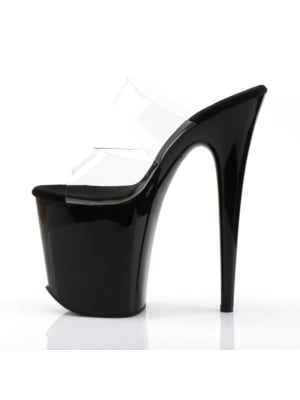  Platform High Heels FLAMINGO-802 - Clear/Black 