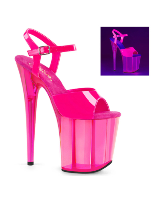 Pleaser Ankle Strap Sandal- Platform 20cm Flamingo-809UVT