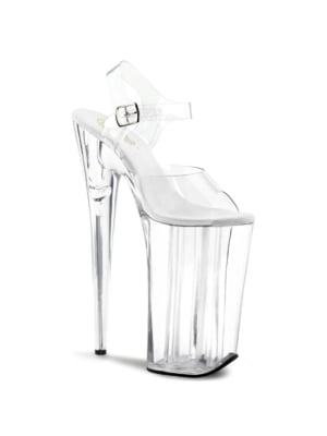 Pleaser skyscraper high heels ankle strap sandal 25.5cm clear Beyond-008-40