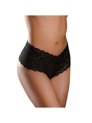 Pleasure Pearl Boy Shorts - Black Fits Size XL-XXL