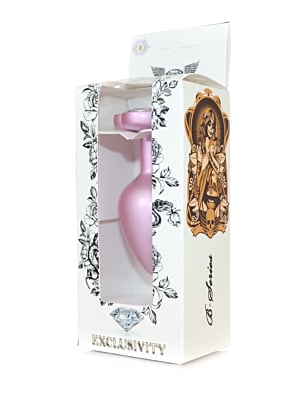 Plug-Jewellery Pearl Pink Heart PLUG- Clear M
