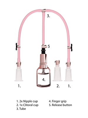 Clitoral & Nipple Pump Set Medium - Rose Gold